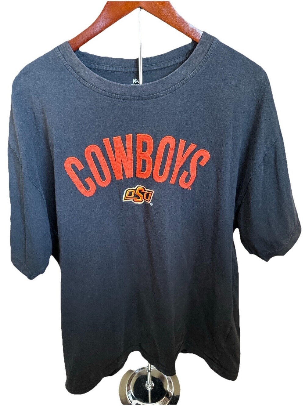 Oklahoma State Cowboys Shirt 2XL OSU Embroidered Logo Black Tee